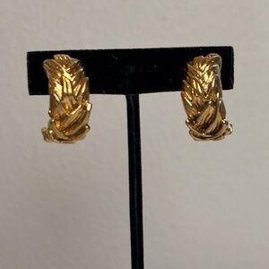 Christian Dior Vintage Leaf Earrings